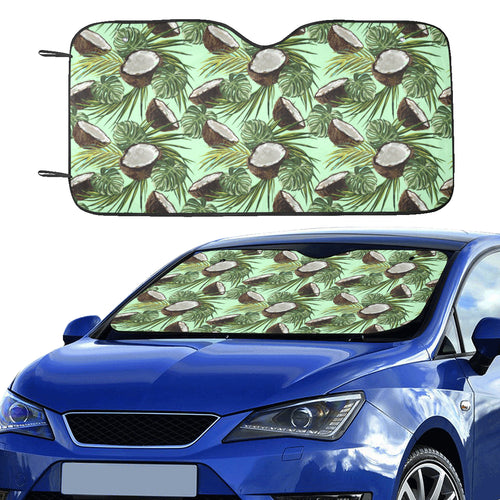 Coconut Pattern Print Design 02 Car Sun Shade