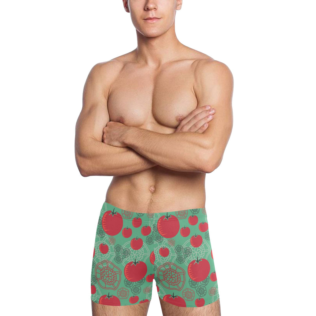 Tomato design pattern Men's Swimming Trunks