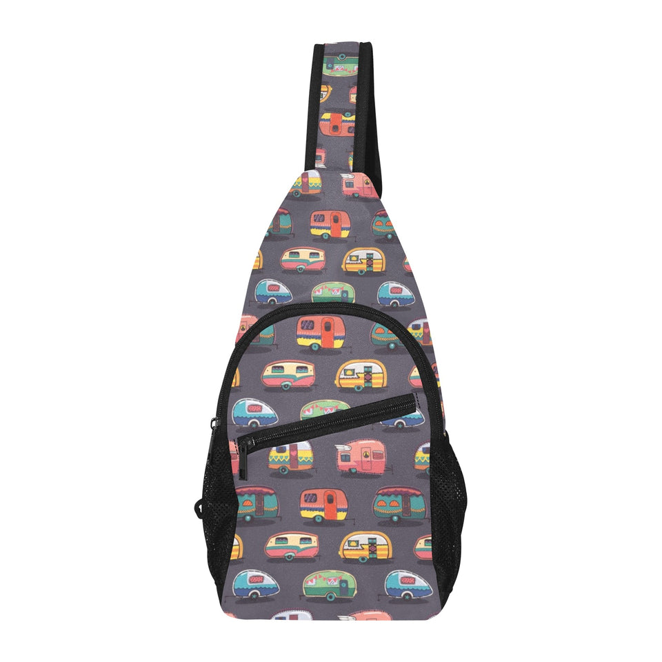 Camper Van Pattern Print Design 02 All Over Print Chest Bag