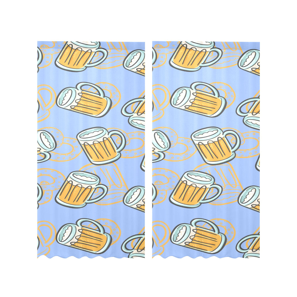 Beer pattern Gauze Curtain