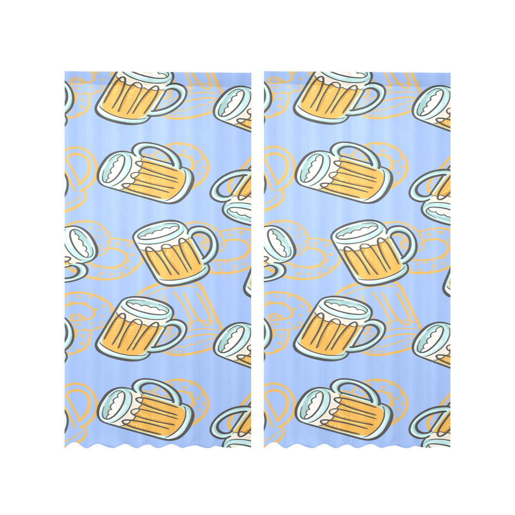 Beer pattern Gauze Curtain