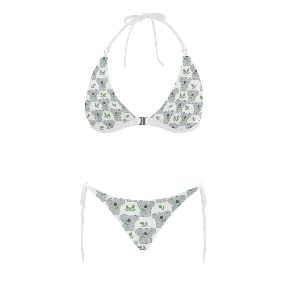 Hand drawn Koala leaves pattern Sexy Bikinis Two-Piece Swimsuits