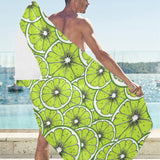 Slices of Lime design pattern Beach Towel