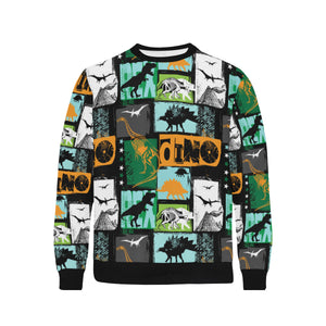 dinosaurs print pattern Men's Crew Neck Sweatshirt