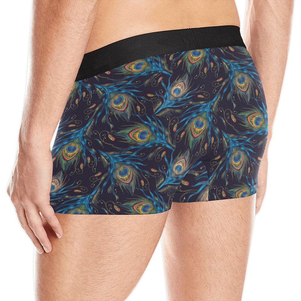 Beautiful peacock feather pattern Men's All Over Print Boxer Briefs Men's Underwear
