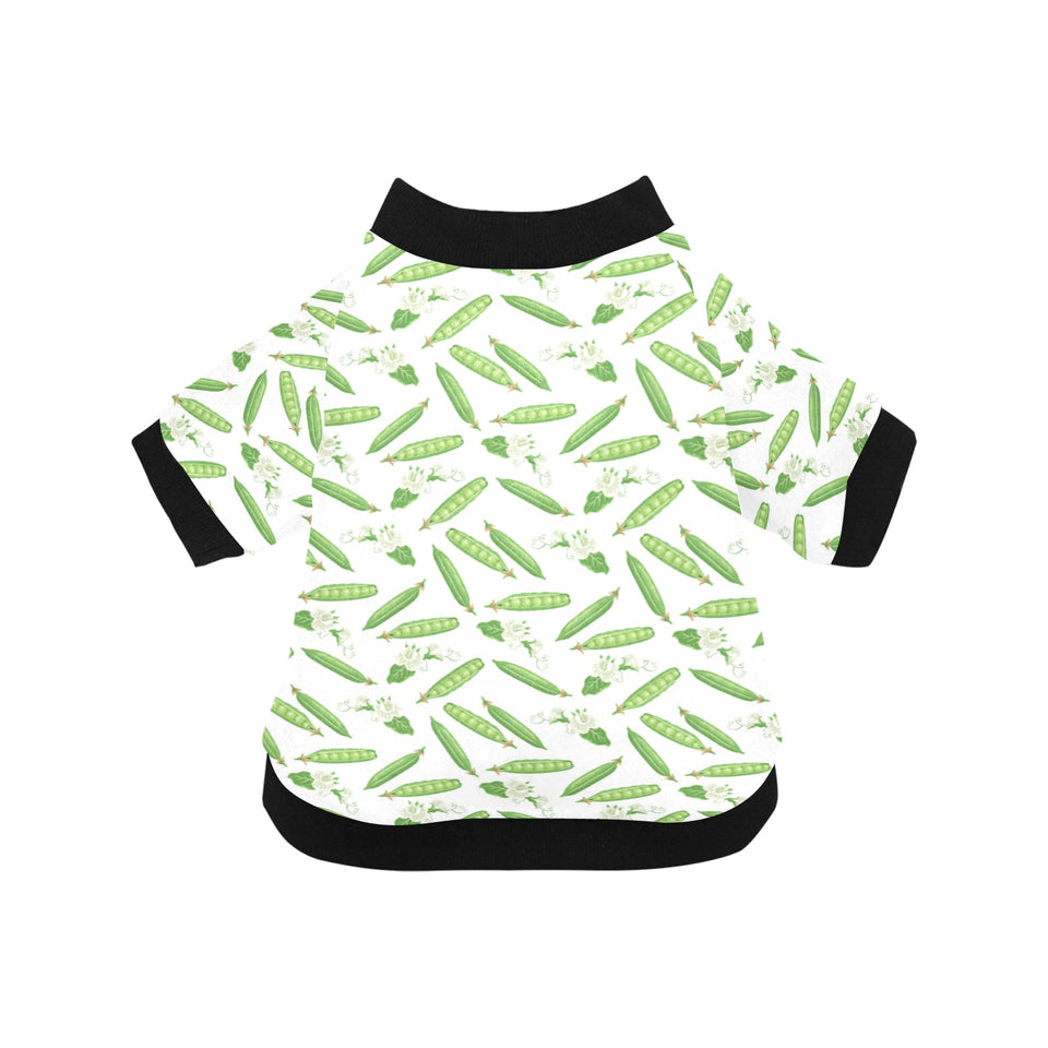 Green Peas Pattern Print Design 04 All Over Print Pet Dog Round Neck Fuzzy Shirt