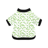 Green Peas Pattern Print Design 04 All Over Print Pet Dog Round Neck Fuzzy Shirt