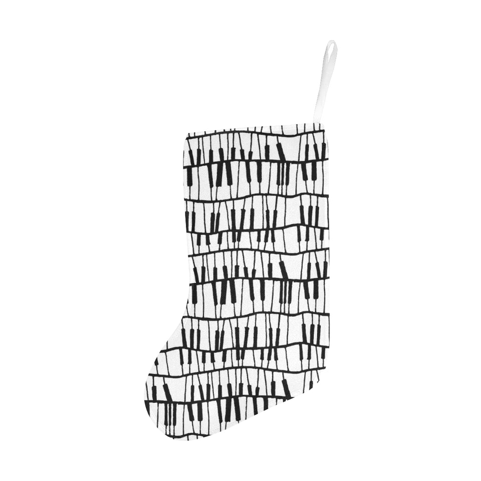 Piano Pattern Print Design 03 Christmas Stocking