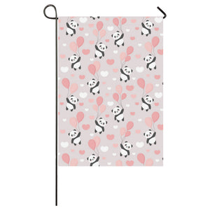 Cute panda ballon heart pattern House Flag Garden Flag