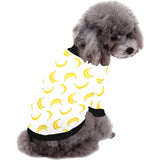 Banana pattern All Over Print Pet Dog Round Neck Fuzzy Shirt
