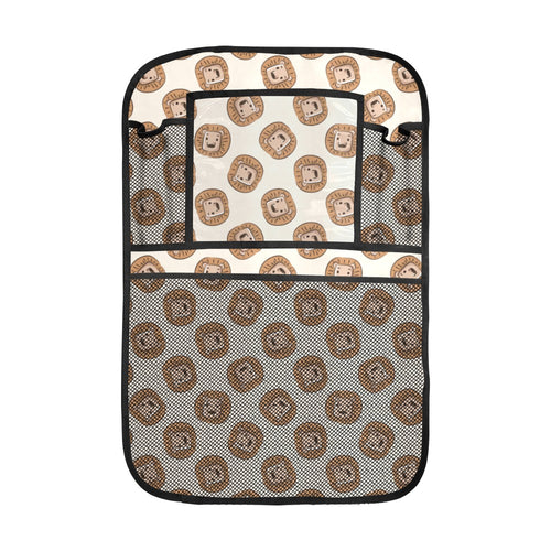 Lion Pattern Print Design 01 Car Seat Back Organizer