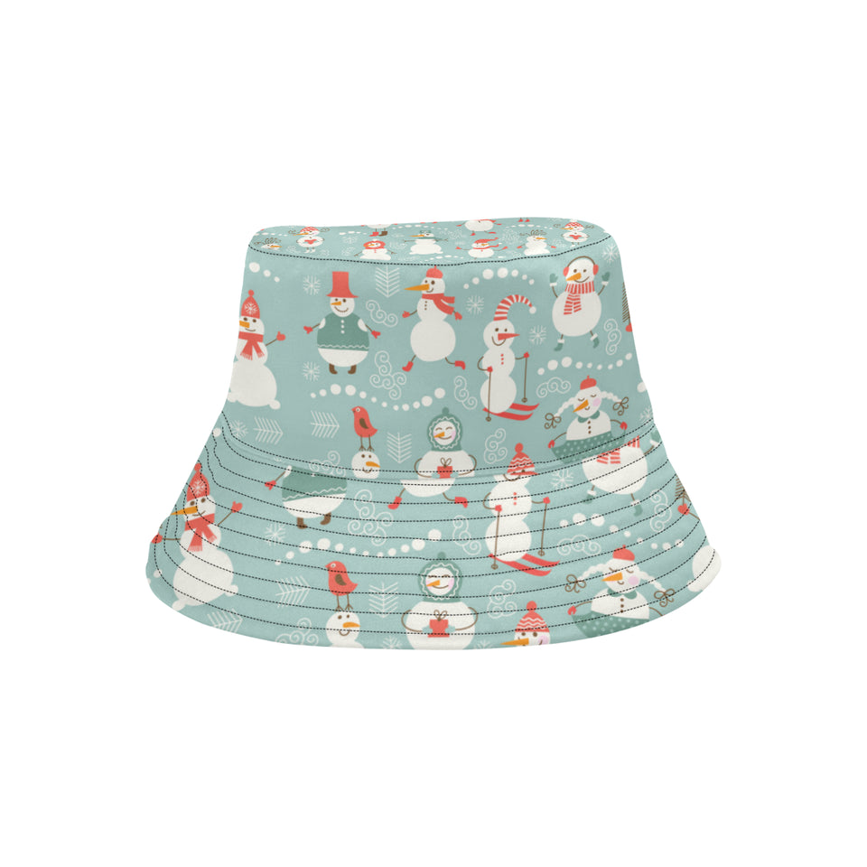 Cute snowman pattern Unisex Bucket Hat