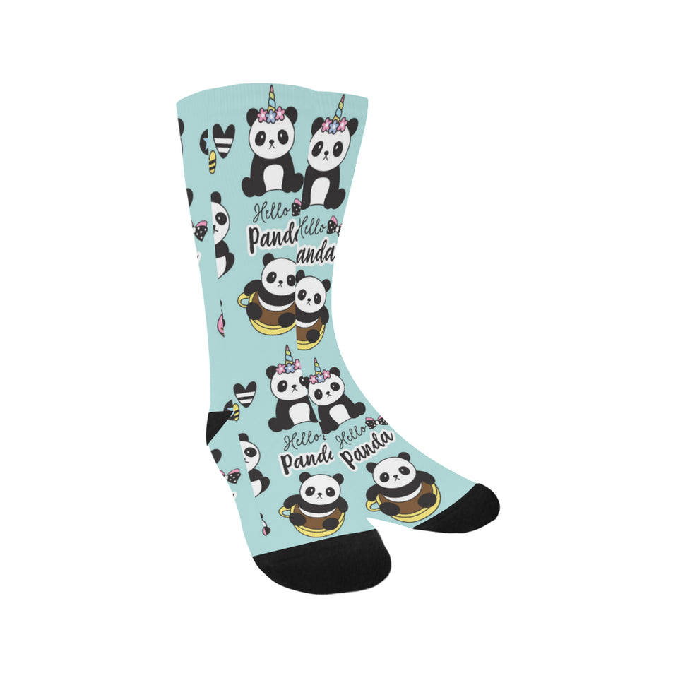 Cute baby panda pattern Crew Socks