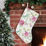 Hand drawn butterfly rose Christmas Stocking