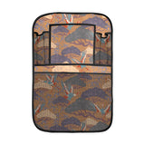 Bonsai bamboo stork japanese pattern brown theme Car Seat Back Organizer