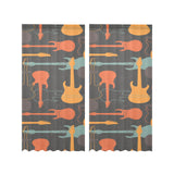 electric guitars pattern Gauze Curtain