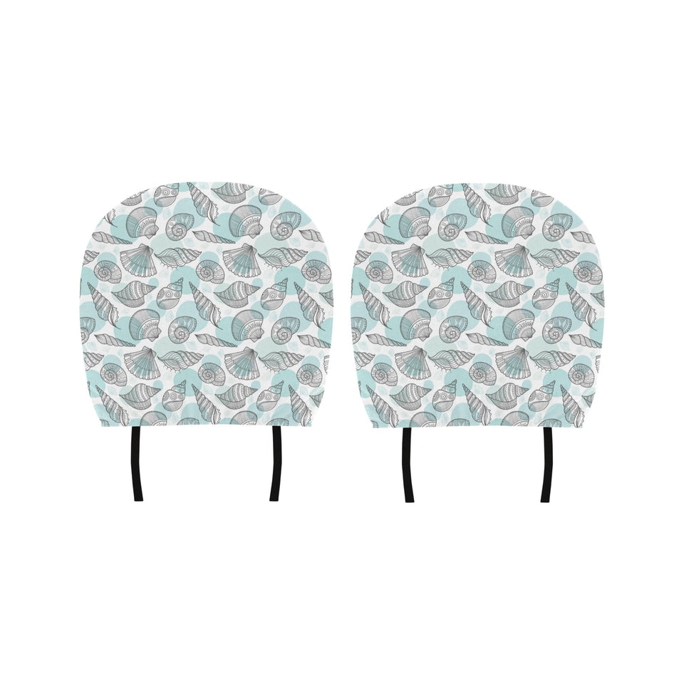 Shell polynesian tribal Car Headrest Cover