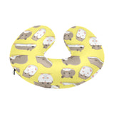 Cute Hamster pattern U-Shaped Travel Neck Pillow