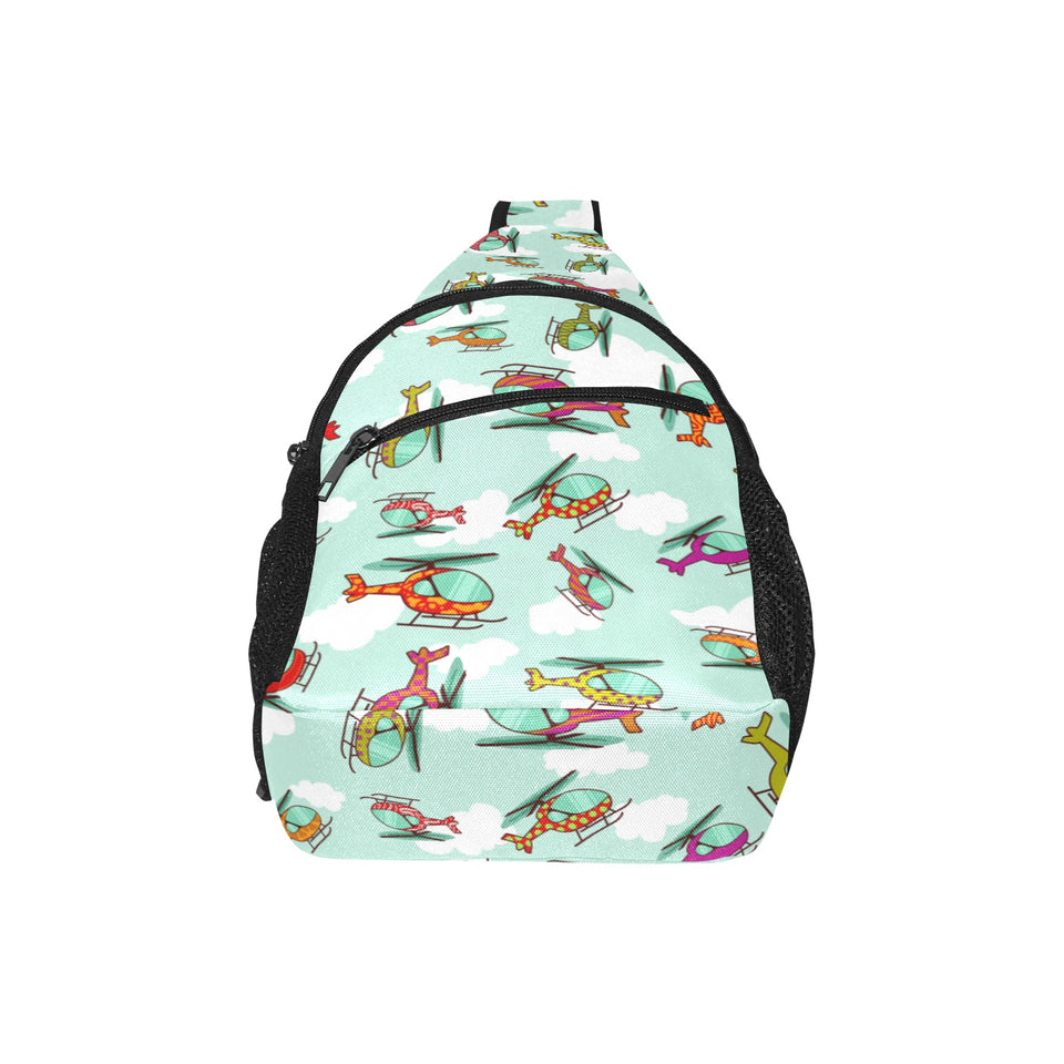 Helicopter design pattern All Over Print Chest Bag
