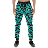 Green leopard skin print pattern Unisex Casual Sweatpants