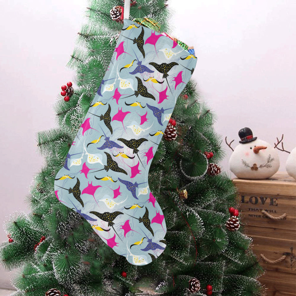 Stingray Pattern Print Design 01 Christmas Stocking