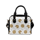 Sketch style cookie pattern Shoulder Handbag