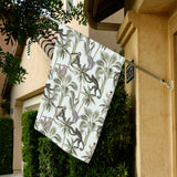 Monkey sloth lemur palm trees pattern House Flag Garden Flag