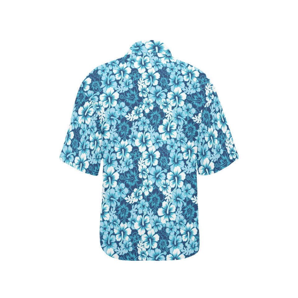 Hibiscus Pattern Print Design 03 Women's All Over Print Hawaiian Shirt