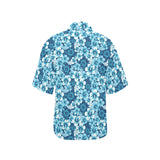 Hibiscus Pattern Print Design 03 Women's All Over Print Hawaiian Shirt