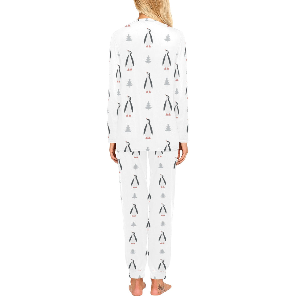 Penguin pattern Women's All Over Print Pajama Set