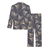 Gold ginkgo leaves Women's Long Pajama Set