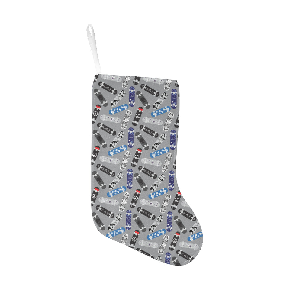 Skate Board Pattern Print Design 03 Christmas Stocking