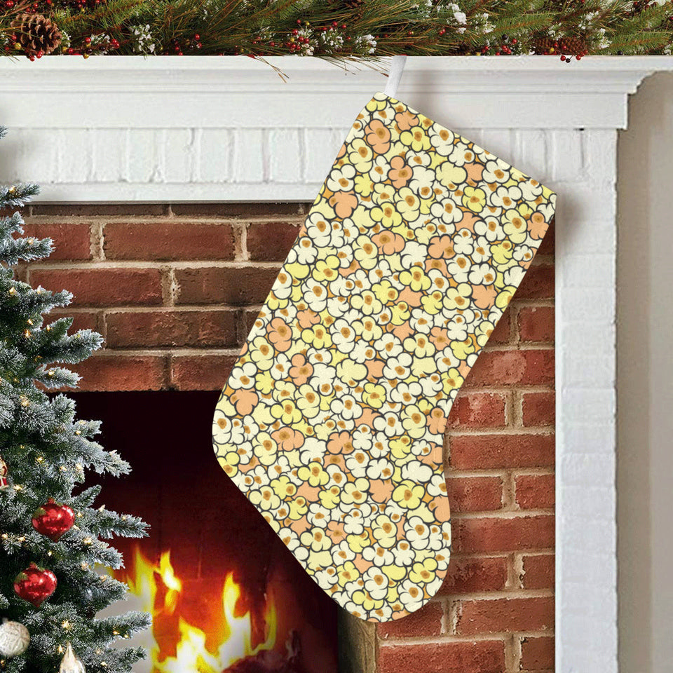 Popcorn Pattern Print Design 03 Christmas Stocking