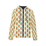 Carrot Pattern Print Design 03 Women's Padded Hooded Jacket