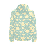 Tea pots Pattern Print Design 02 Men's Padded Hooded Jacket