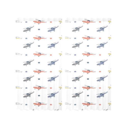 Cute helicopter star pattern Gauze Curtain