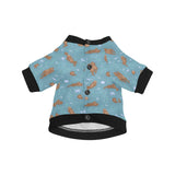 Sea otters pattern All Over Print Pet Dog Round Neck Fuzzy Shirt