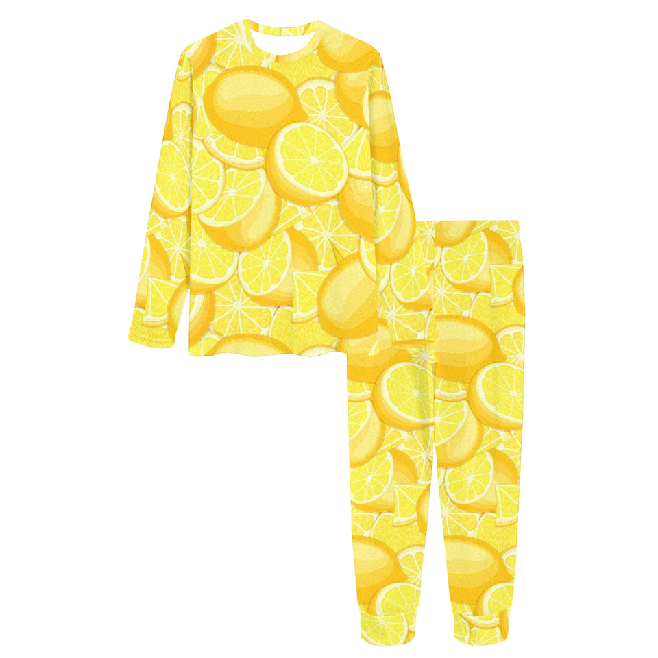 lemon pattern Women's All Over Print Pajama Set