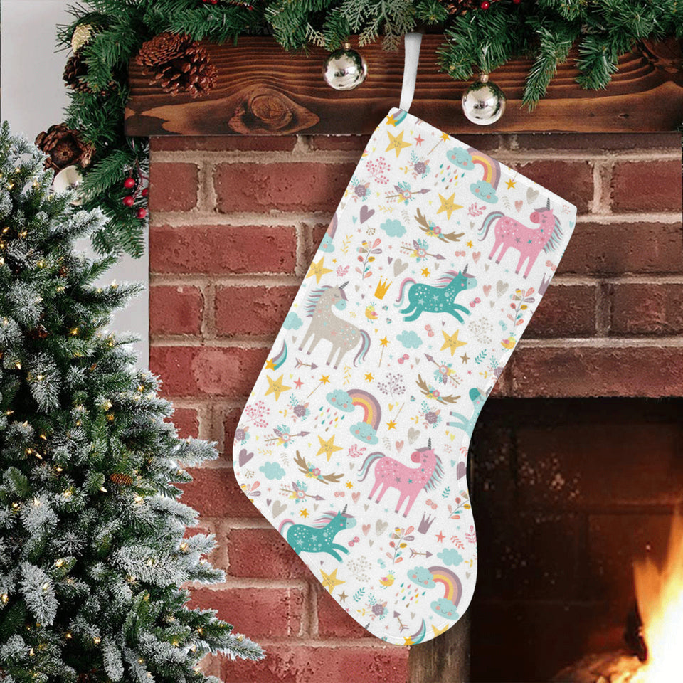 Colorful unicorn pattern Christmas Stocking