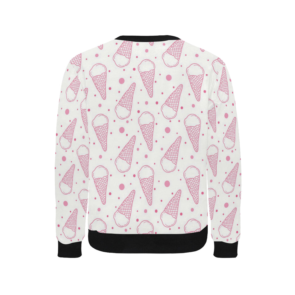 Hand drawn ice cream pattern Men's Crew Neck Sweatshirt