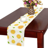 oranges leaves pattern Table Runner