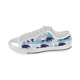 polar bear winter snow pattern Men's Low Top Shoes White