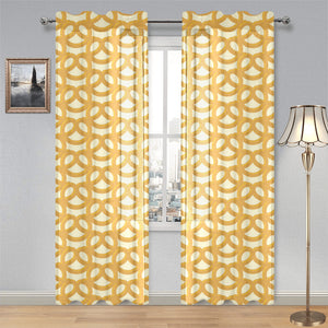 Pretzels Pattern Print Design 01 Gauze Curtain