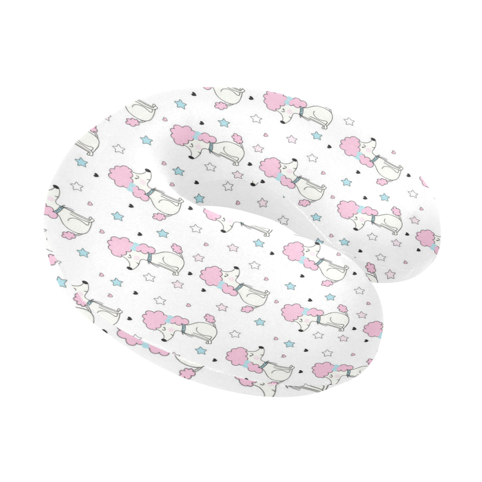 Cute poodle dog star pattern U-Shaped Travel Neck Pillow