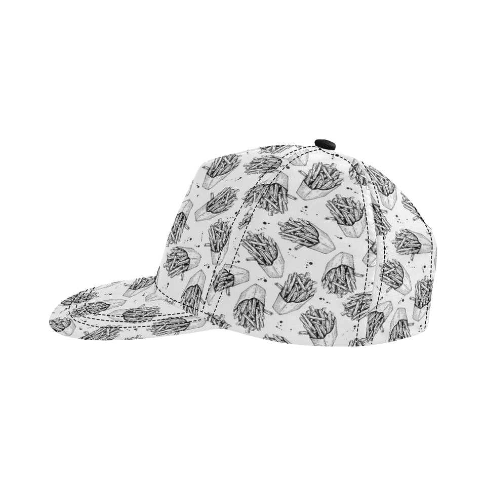 Hand drawn french fries pattern All Over Print Snapback Cap