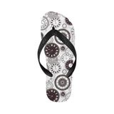 Classic vintage clock pattern Unisex Flip Flops