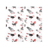 Cool rooster chicken cock floral ornament backgrou Gauze Curtain