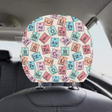 Chemistry Periodic Table Pattern Print Design 02 Car Headrest Cover