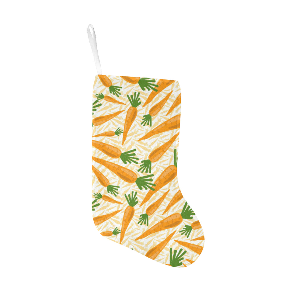 Carrot Pattern Print Design 01 Christmas Stocking