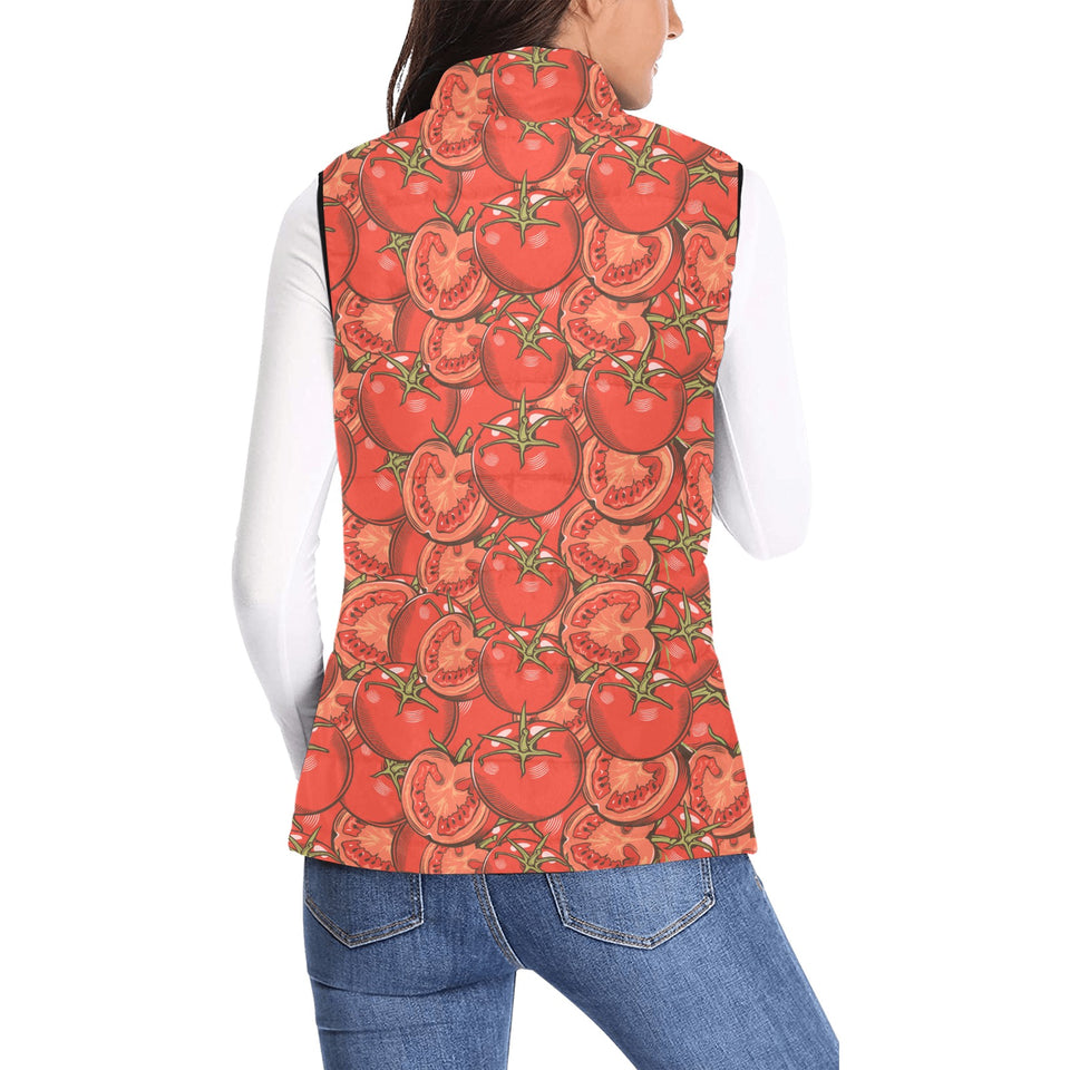 Red Tomato Pattern Women's Padded Vest
